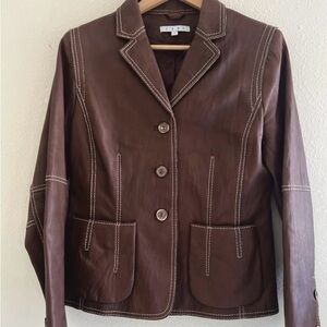 CAbi Brown Leather Jacket LIKE NEW